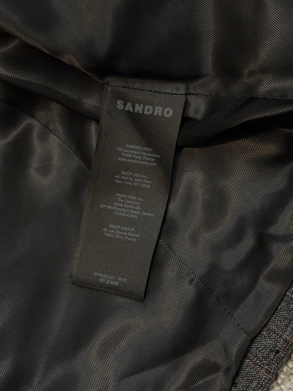 Sandro Gray Rhinestone Suit (Jacket 34) and (Skirt 36) set - Picture 7 of 7